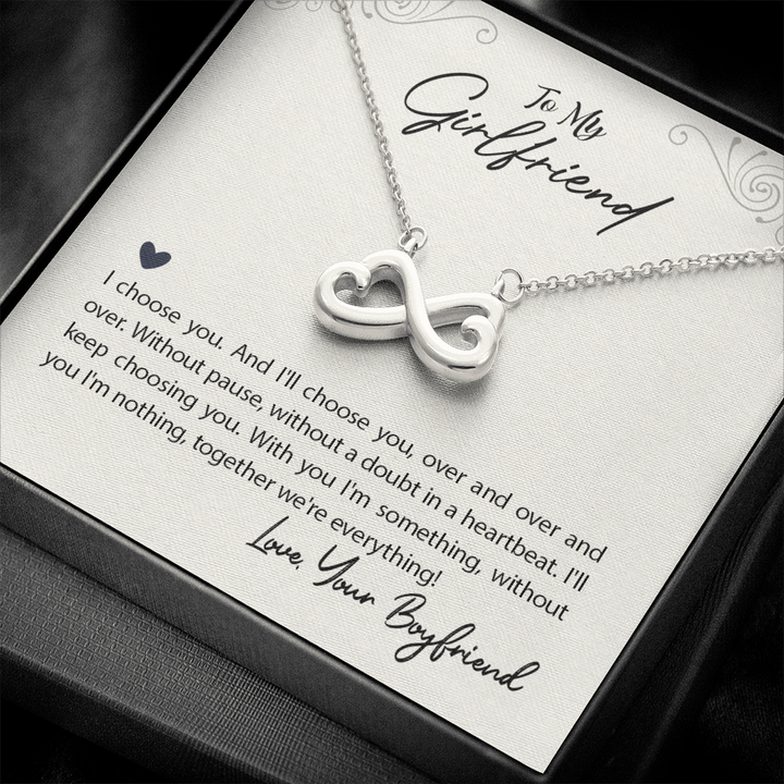 Heart Shaped Infinity Necklace For Girlfriend