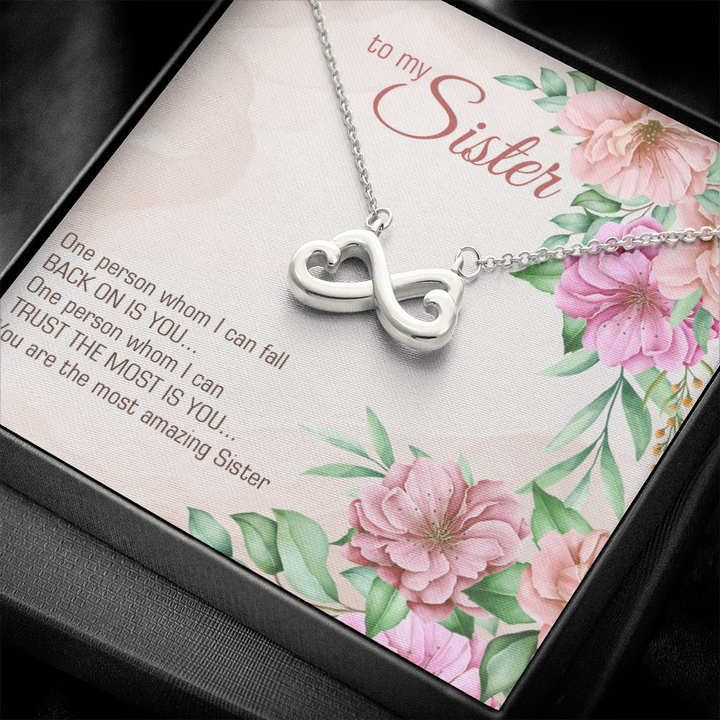 Heart Shaped Infinity Necklace For Sister