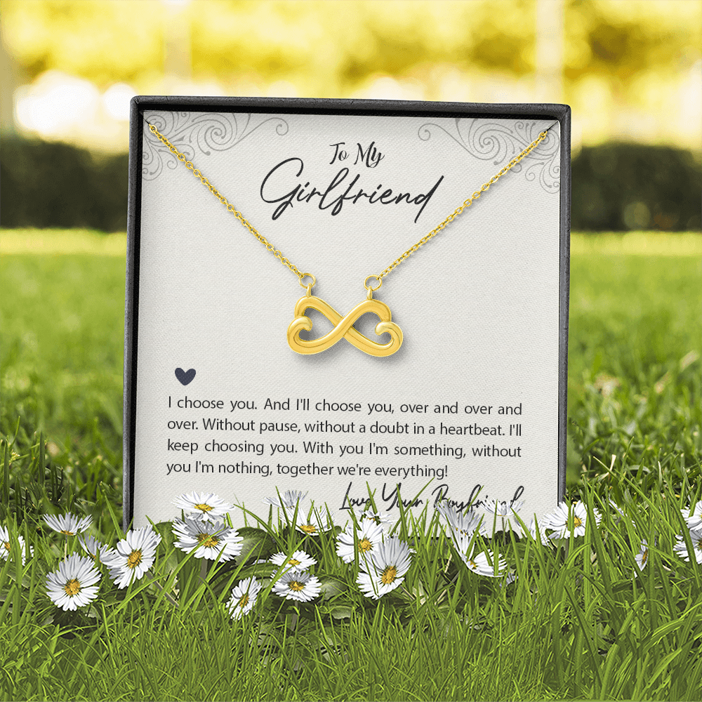 Heart Shaped Infinity Necklace For Girlfriend