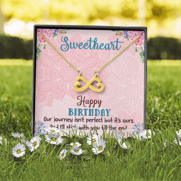 Heart Shaped Infinity Necklace For Birthday Gift