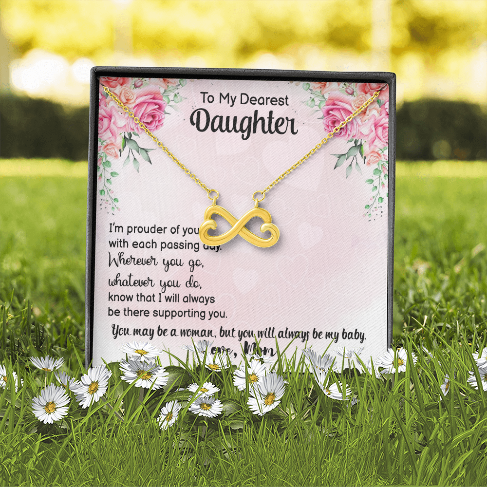 Heart Shaped Infinity Necklace For Daughter