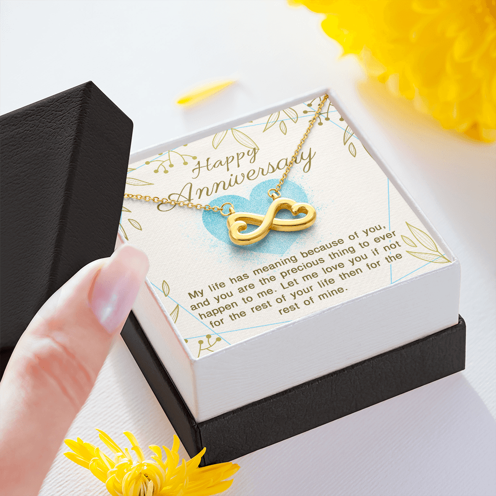 Heart Shaped Infinity Necklace For Anniversary Gift