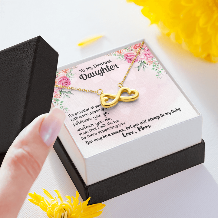 Heart Shaped Infinity Necklace For Daughter