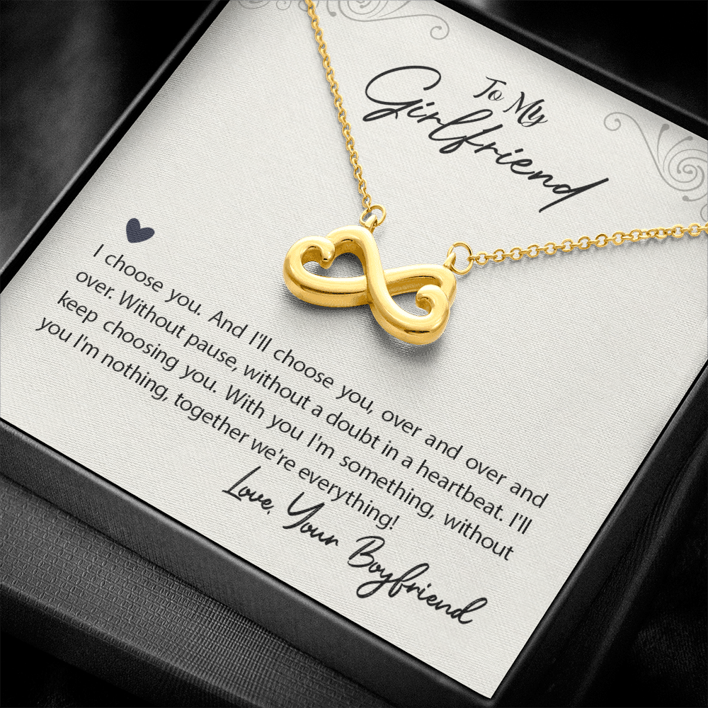 Heart Shaped Infinity Necklace For Girlfriend