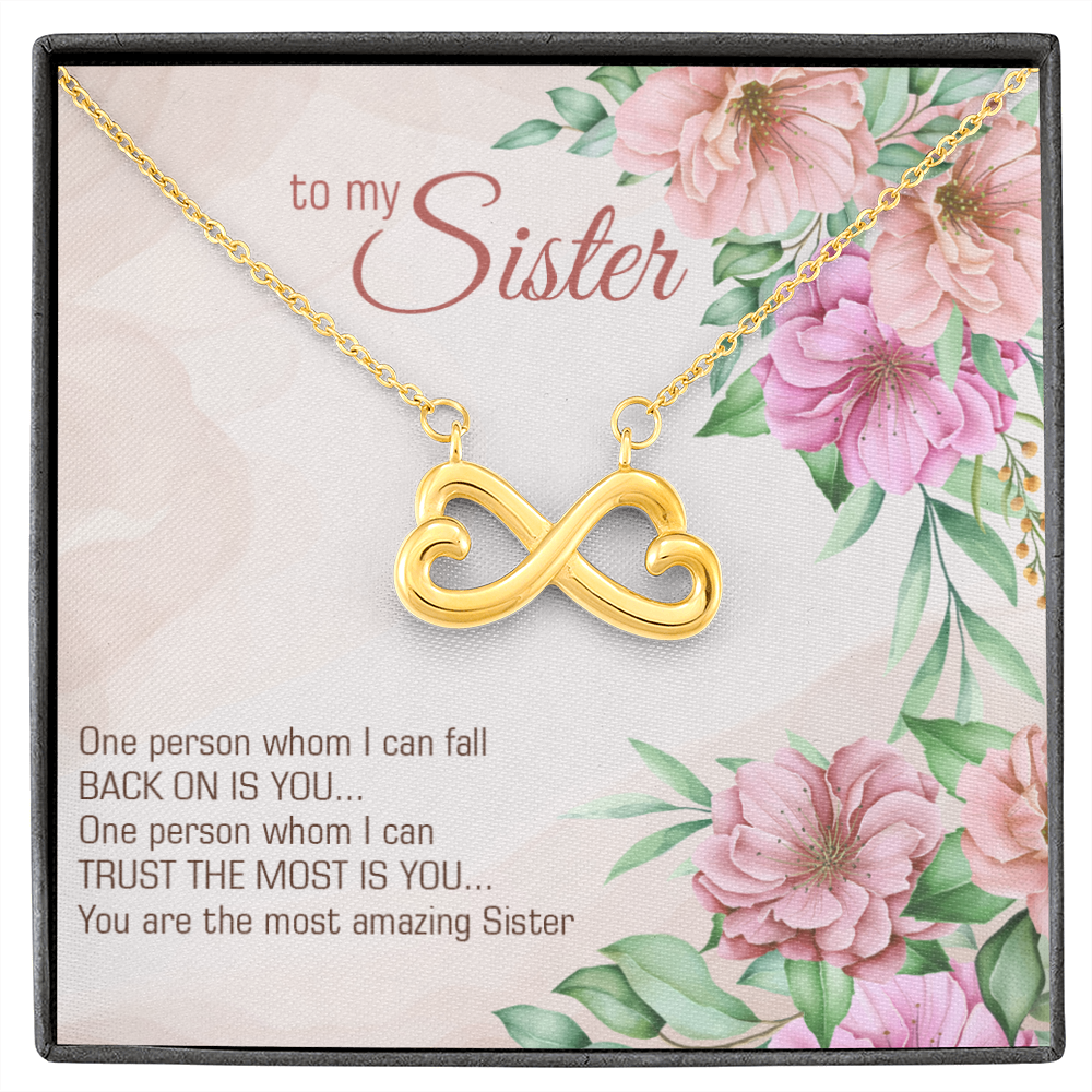 Heart Shaped Infinity Necklace For Sister