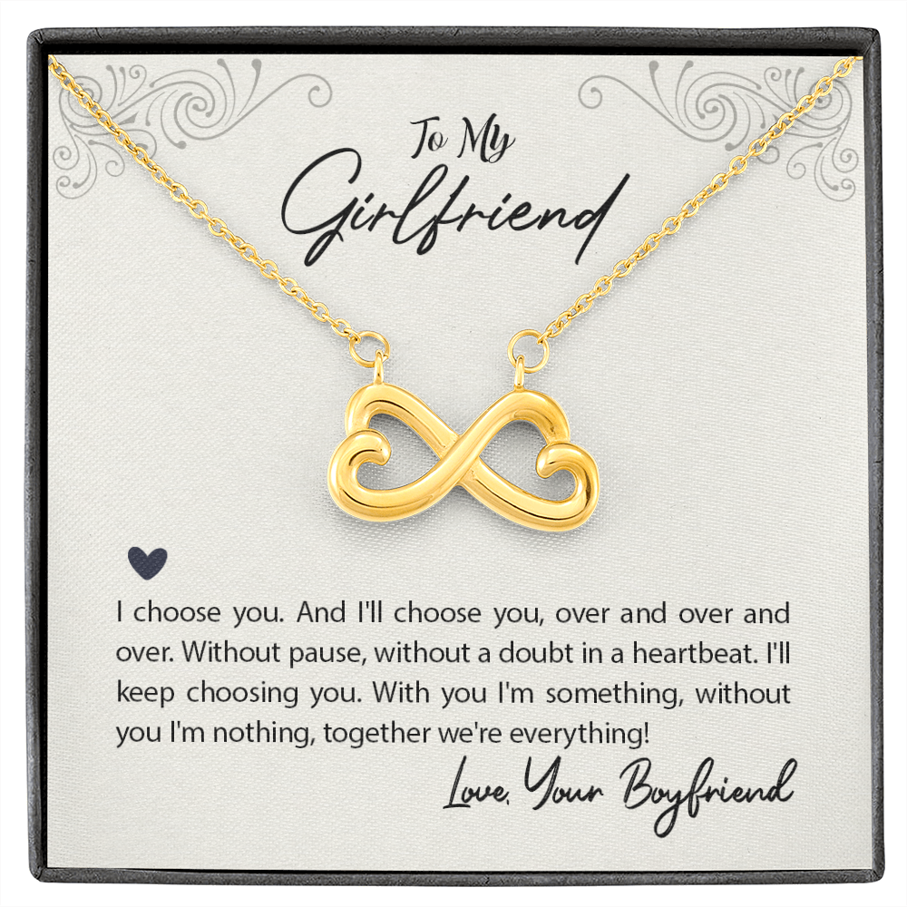 Heart Shaped Infinity Necklace For Girlfriend