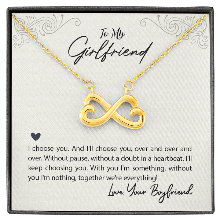 Heart Shaped Infinity Necklace For Girlfriend
