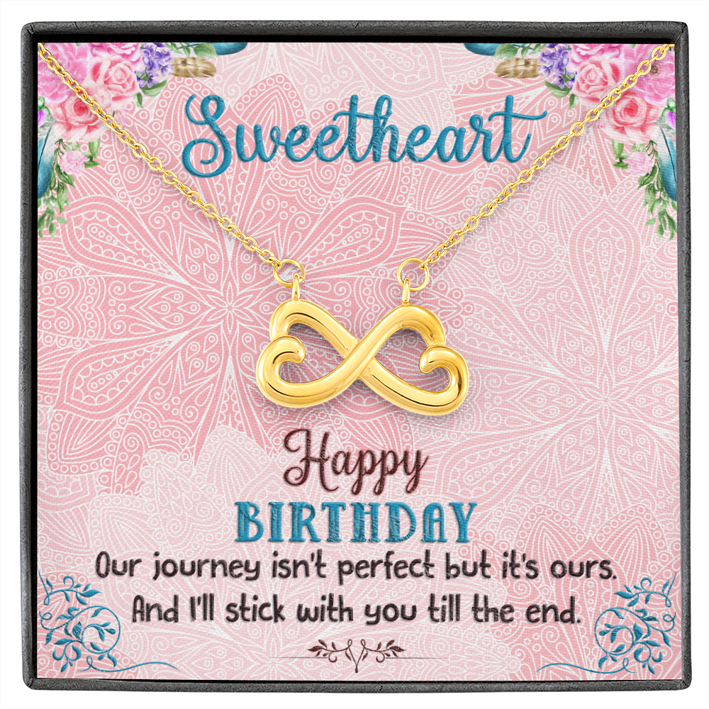Heart Shaped Infinity Necklace For Birthday Gift