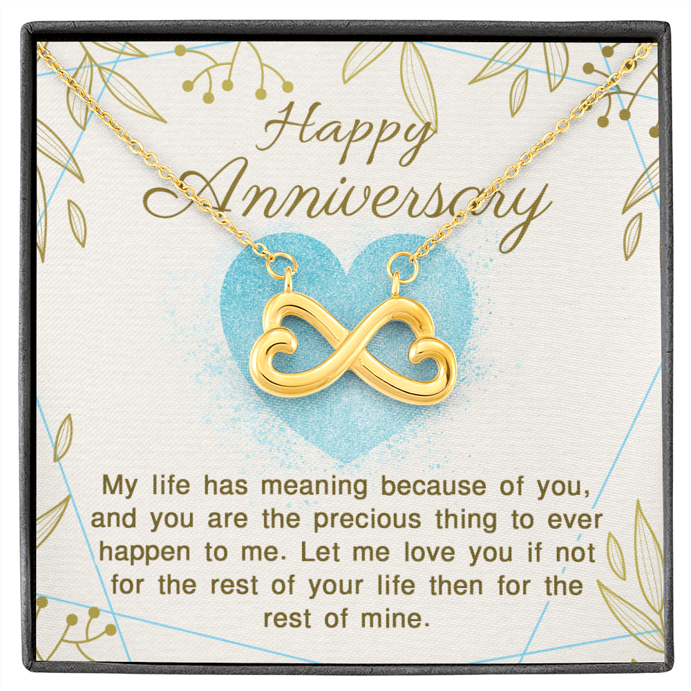 Heart Shaped Infinity Necklace For Anniversary Gift