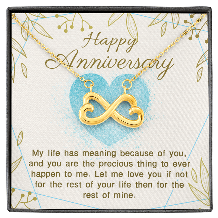 Heart Shaped Infinity Necklace For Anniversary Gift