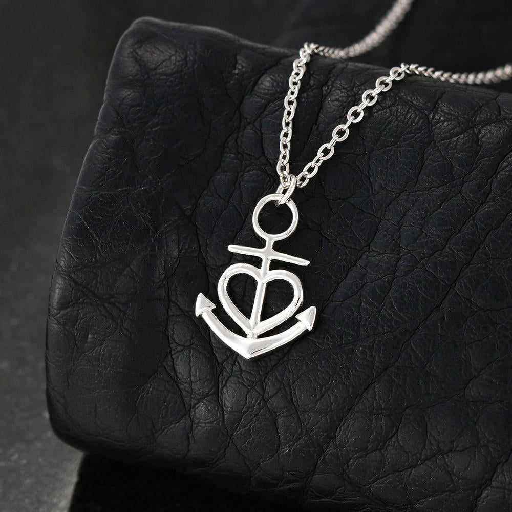 You left me Anchor Necklace