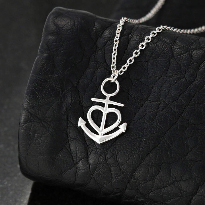 You left me Anchor Necklace
