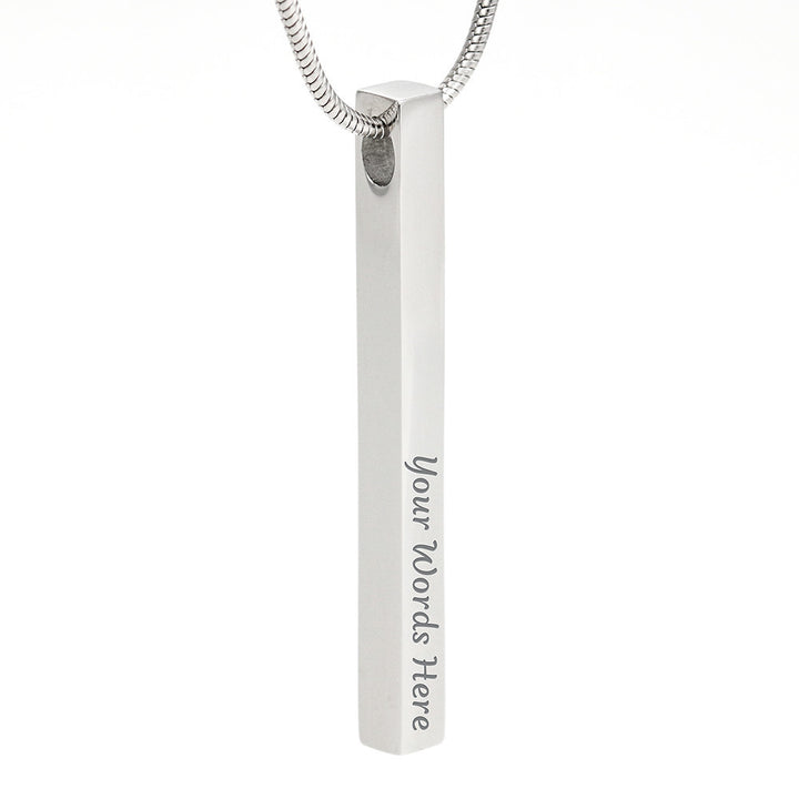 2 Sided Personalized Vertical necklace for Best Friend