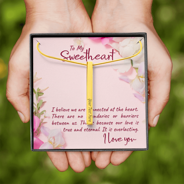 2 sided vertical necklace personalised