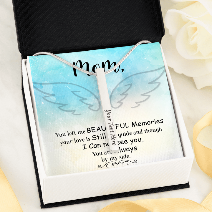 ENGRAVED PERSONALISED 4 SIDED VERTICAL NECKLACE FOR YOUR MOM