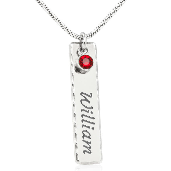 Birthstone Name Necklace For Sister