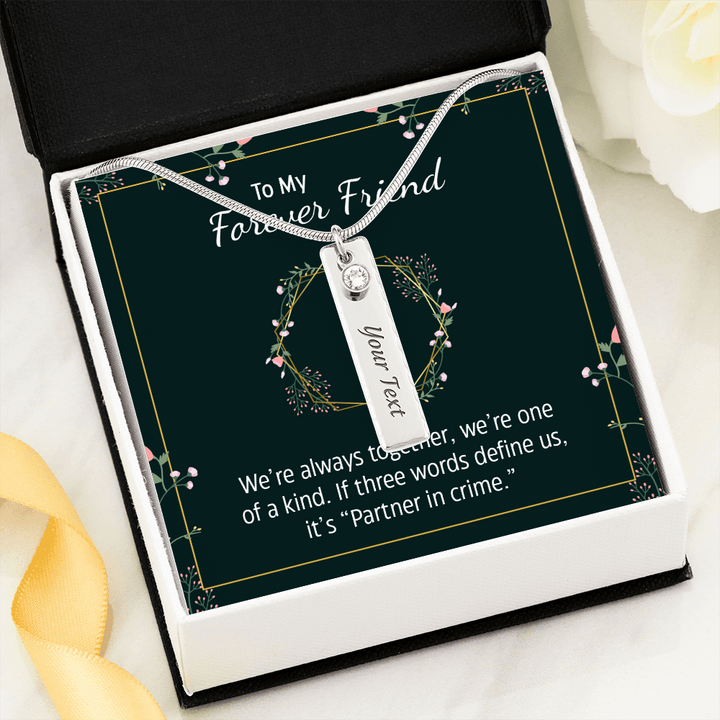 ENGRAVED BIRTHSTONE NAME NECKLACE FOR YOUR FOREVER FRIEND