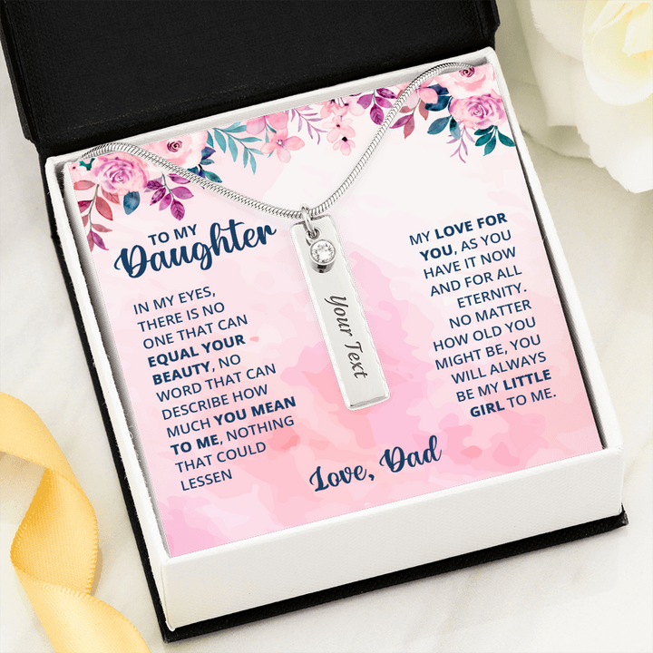 Birthstone Name Necklace For Daughter