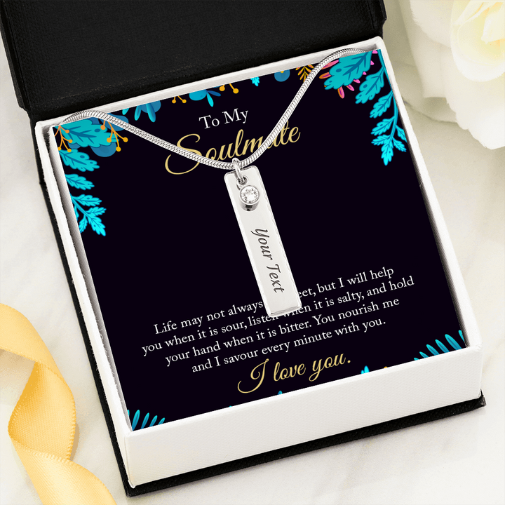 ENGRAVED BIRTHSTONE NAME NECKLACE FOR YOUR SOULMATE