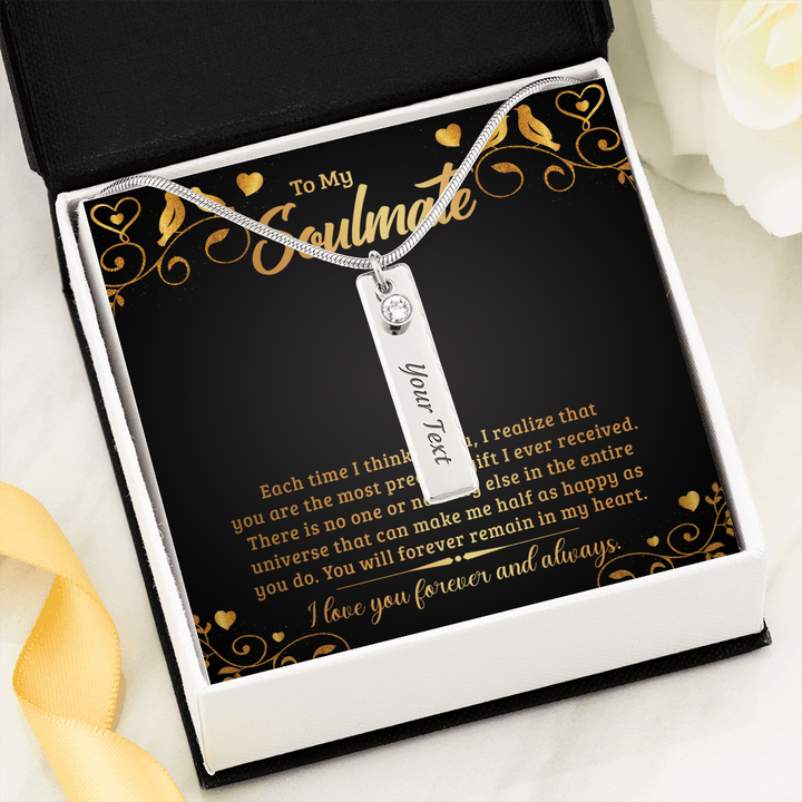 ENGRAVED BIRTHSTONE NAME NECKLACE FOR YOUR SOULMATE