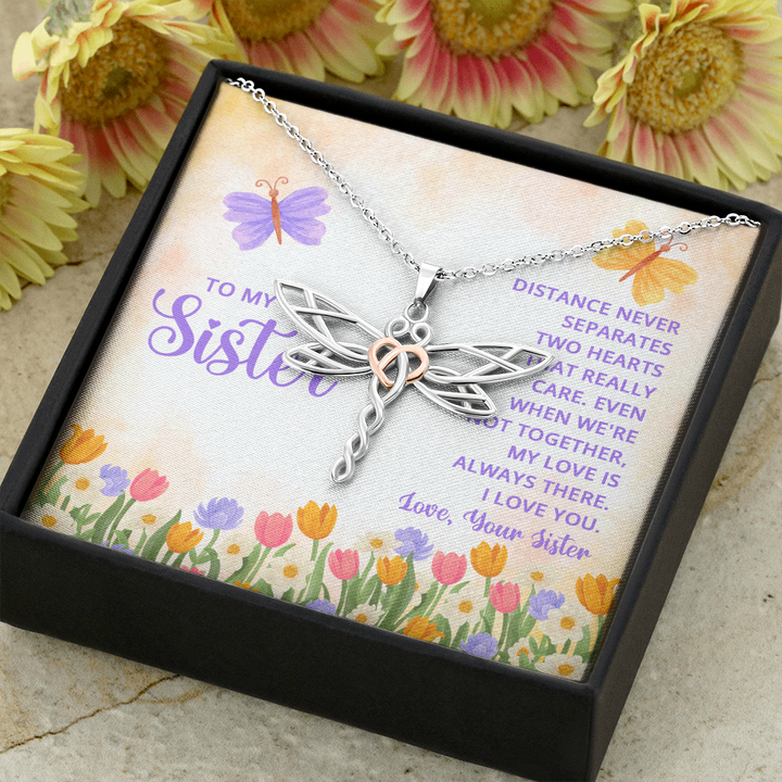 Dragonfly Necklace For Sister