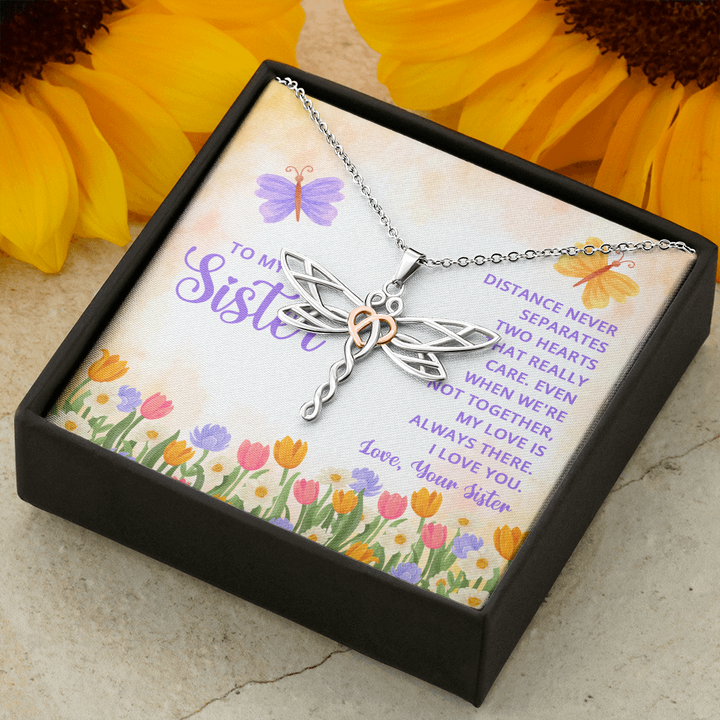 Dragonfly Necklace For Sister