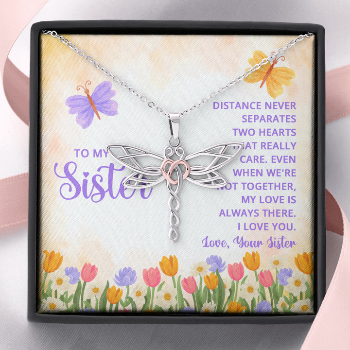 Dragonfly Necklace For Sister