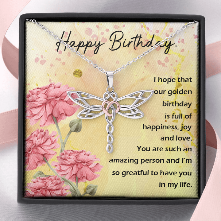 Dragonfly Necklace For Birthday Gift
