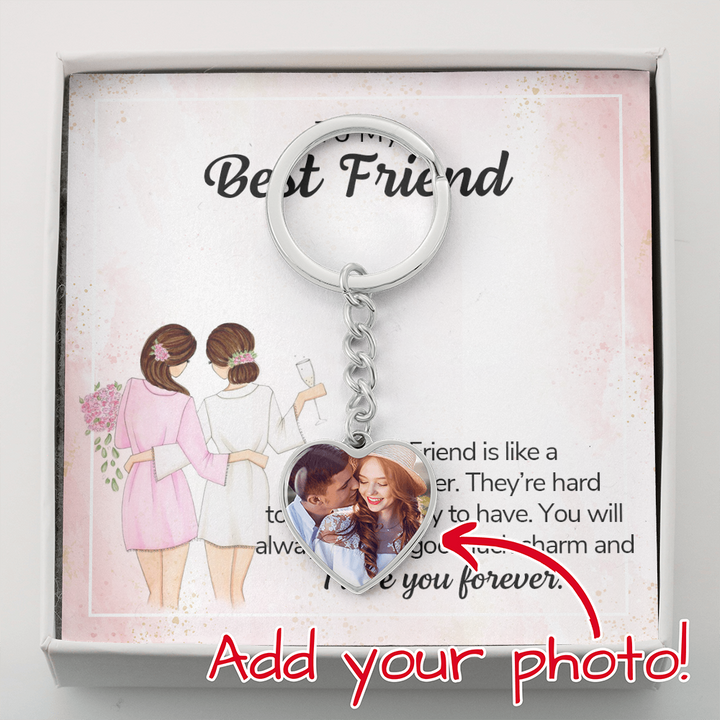 Photo Heart Keychain