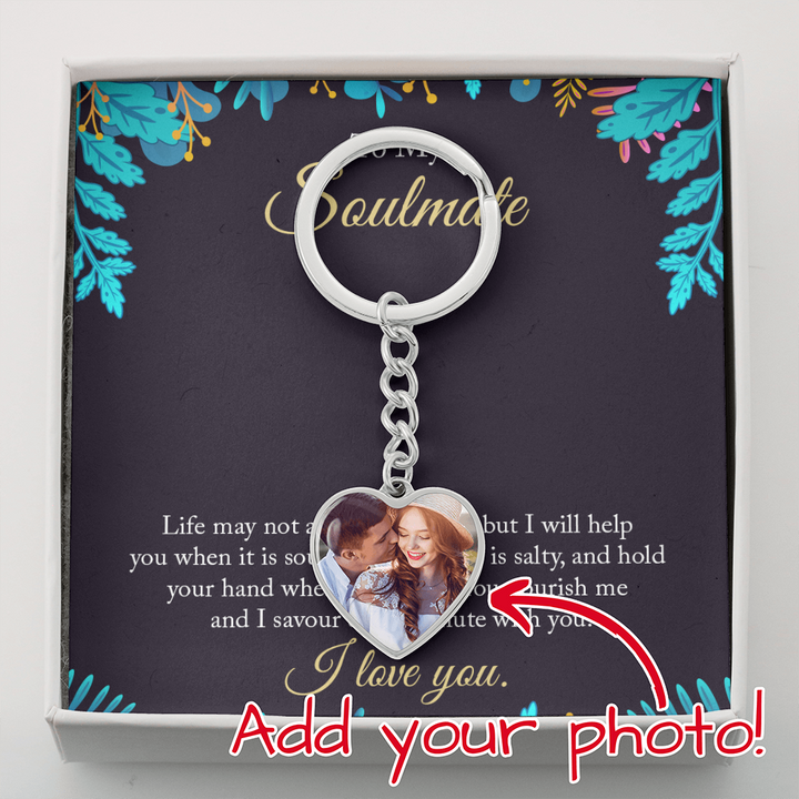Photo Heart Keychain