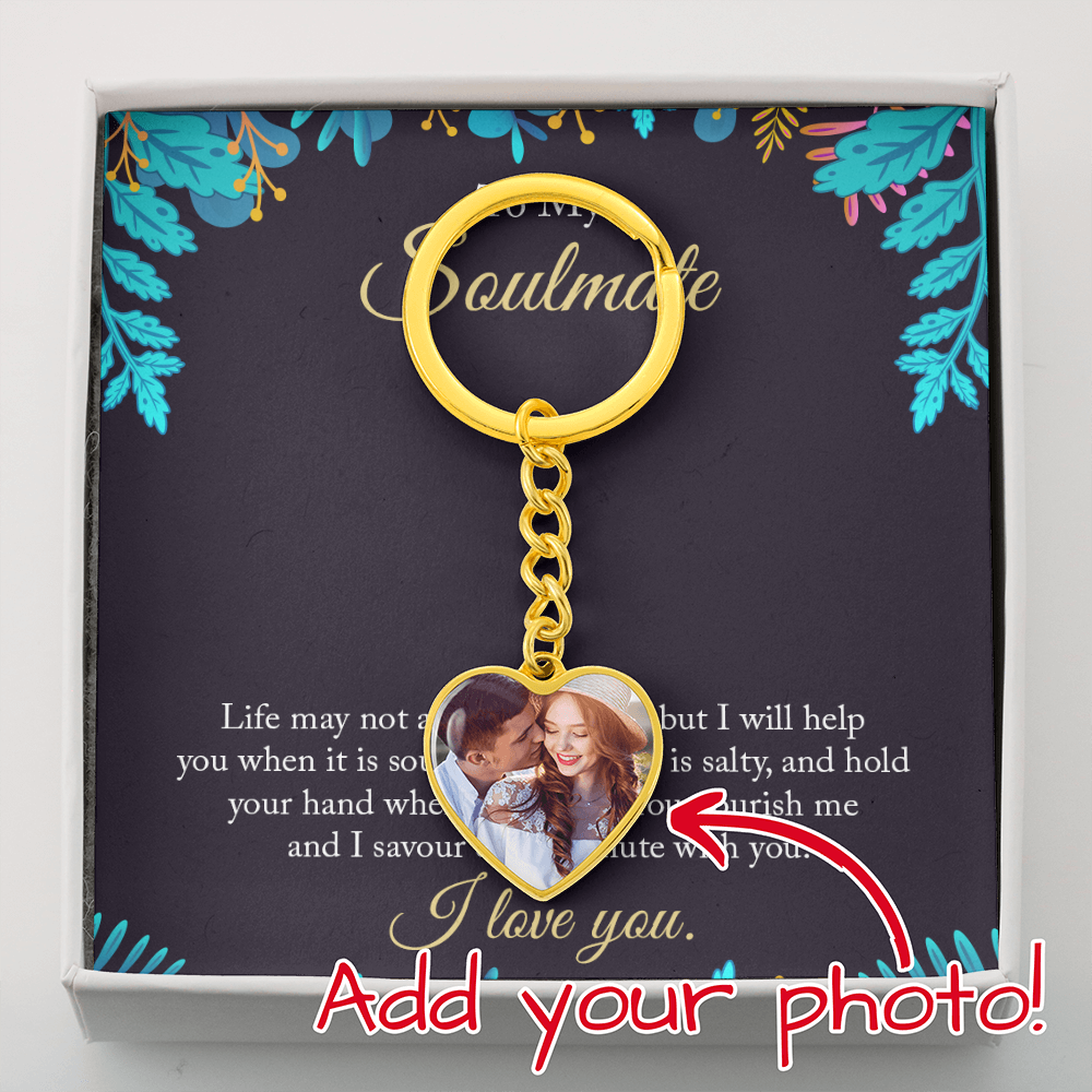 Photo Heart Keychain