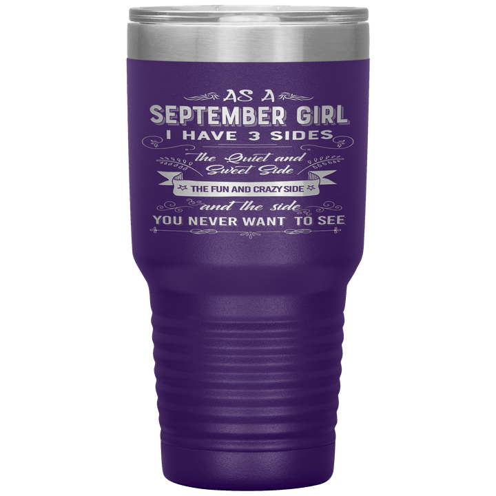 "September Girls 3 sides"Tumbler.Buy For Family & Friends. Save Shipping. - LA Shirt Company