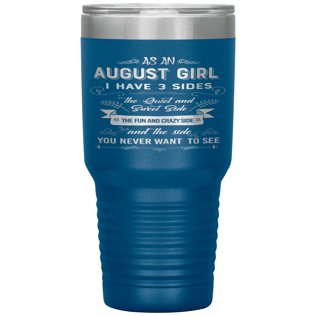 "August Girls 3 Sides "Tumbler.Buy For Family & Friends. Save Shipping. - LA Shirt Company
