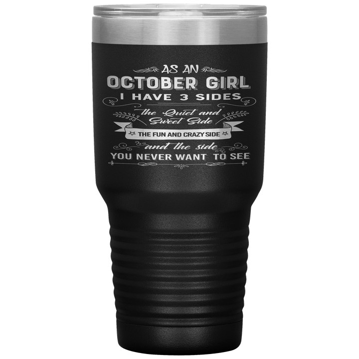 "October Girls 3 sides "Tumbler.Buy For Family & Friends. Save Shipping. - LA Shirt Company