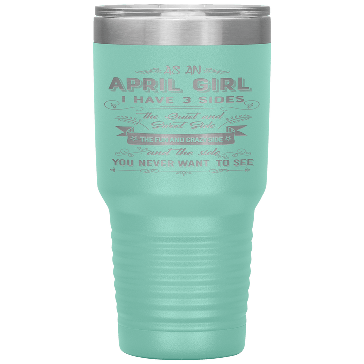 "April Girls 3 Sides "Tumbler.Buy For Family & Friends. Save Shipping. - LA Shirt Company