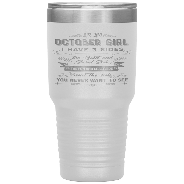 "October Girls 3 sides "Tumbler.Buy For Family & Friends. Save Shipping. - LA Shirt Company