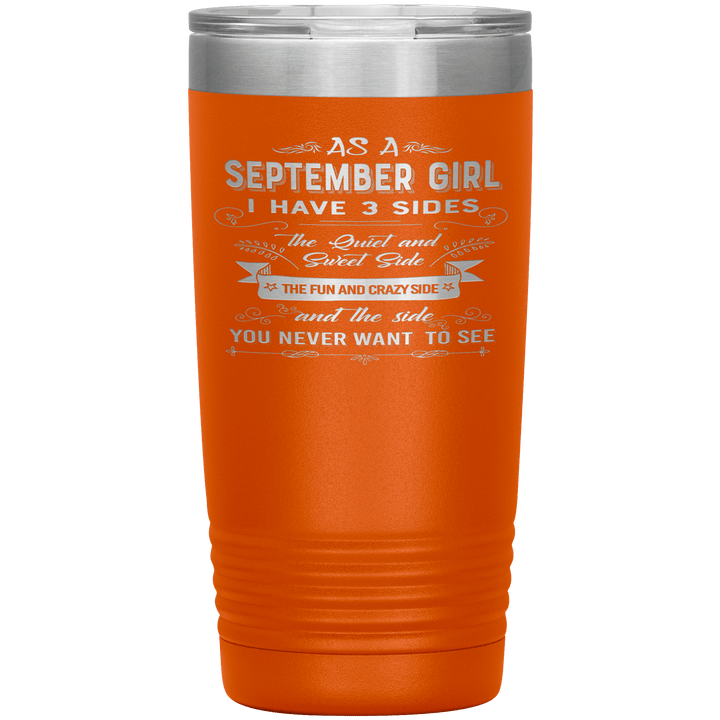 "September Girls 3 sides"Tumbler.Buy For Family & Friends. Save Shipping. - LA Shirt Company