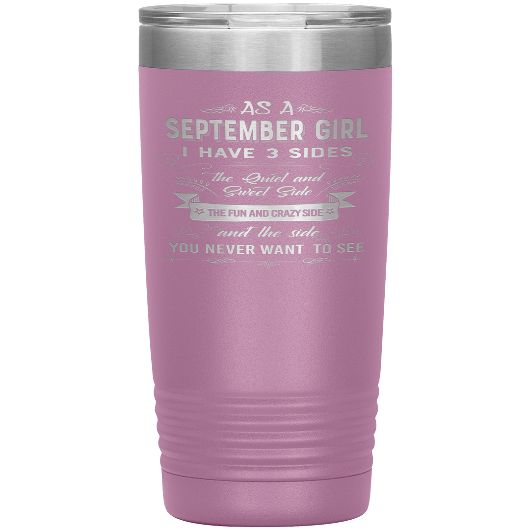 "September Girls 3 sides"Tumbler.Buy For Family & Friends. Save Shipping. - LA Shirt Company