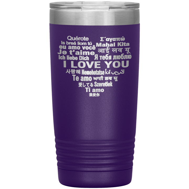 "I LOVE YOU" Tumbler. Flat Shipping. - LA Shirt Company