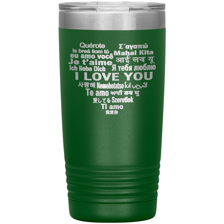 "I LOVE YOU" Tumbler. Flat Shipping. - LA Shirt Company
