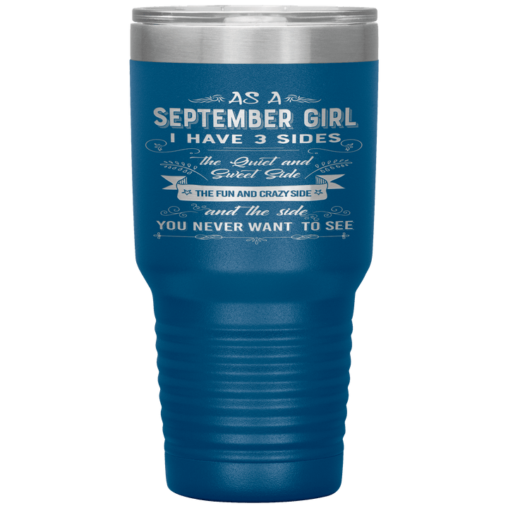 "September Girls 3 sides"Tumbler.Buy For Family & Friends. Save Shipping. - LA Shirt Company