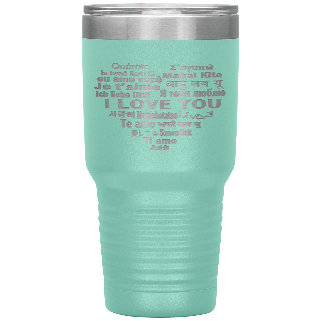"I LOVE YOU" Tumbler. Flat Shipping. - LA Shirt Company