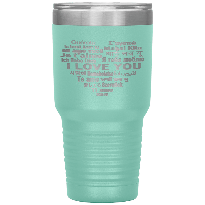 "I LOVE YOU" Tumbler. Flat Shipping. - LA Shirt Company