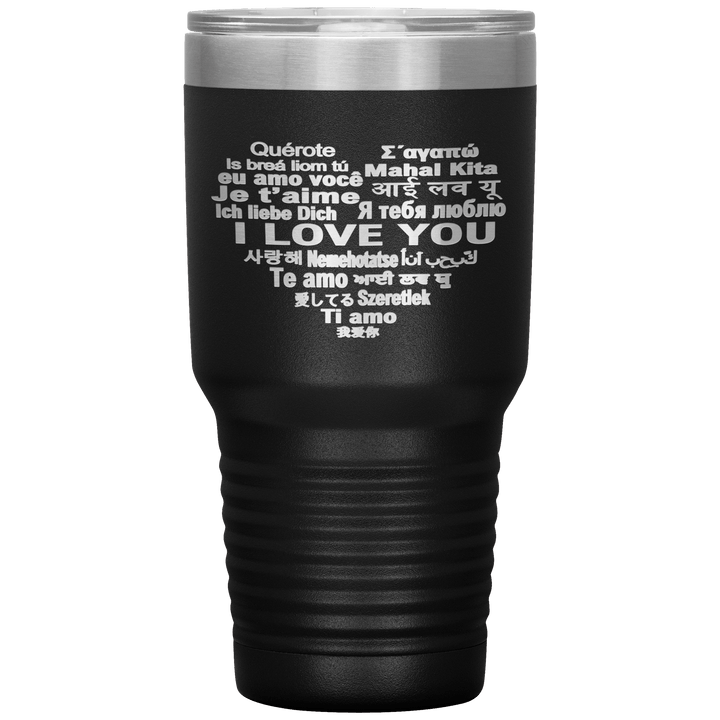 "I LOVE YOU" Tumbler. Flat Shipping. - LA Shirt Company