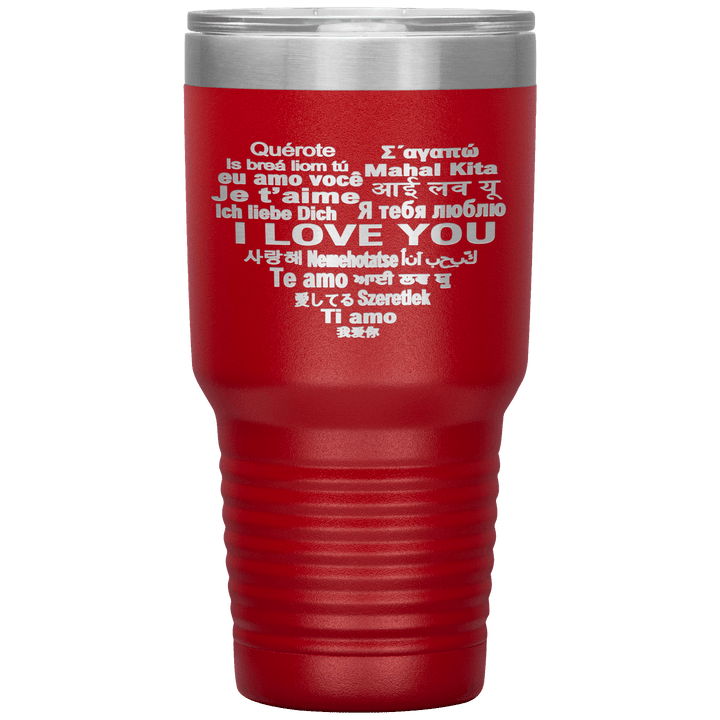 "I LOVE YOU" Tumbler. Flat Shipping. - LA Shirt Company