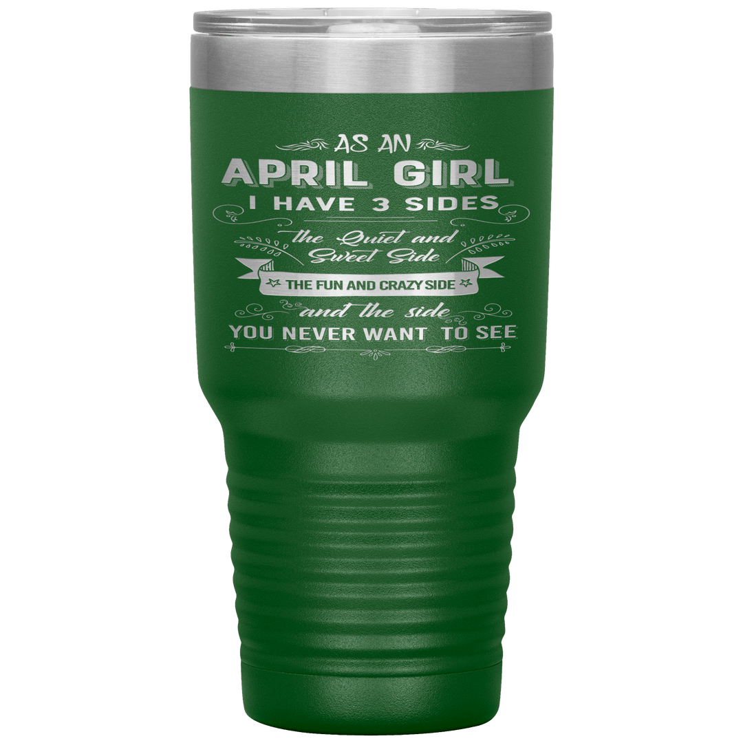 "April Girls 3 Sides "Tumbler.Buy For Family & Friends. Save Shipping. - LA Shirt Company