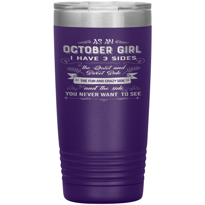 "October Girls 3 sides "Tumbler.Buy For Family & Friends. Save Shipping. - LA Shirt Company