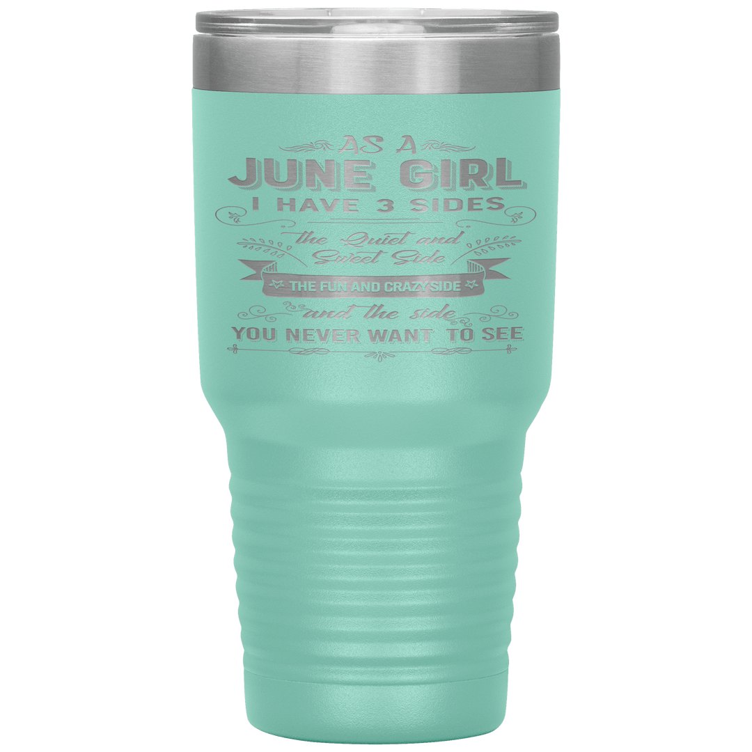 "June Girls 3 Sides'Tumbler.Buy For Family & Friends. Save Shipping. - LA Shirt Company