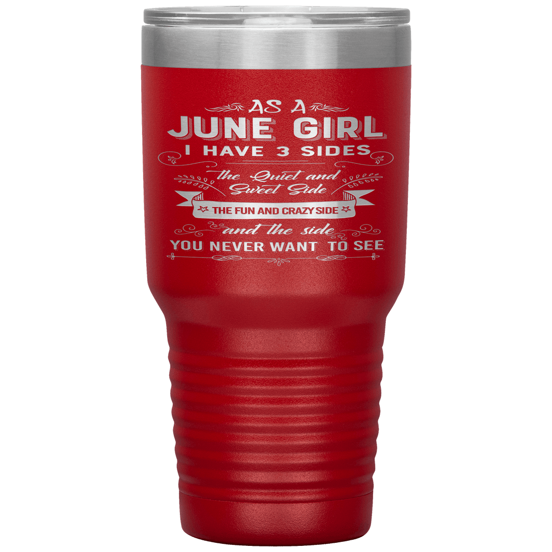 "June Girls 3 Sides'Tumbler.Buy For Family & Friends. Save Shipping. - LA Shirt Company