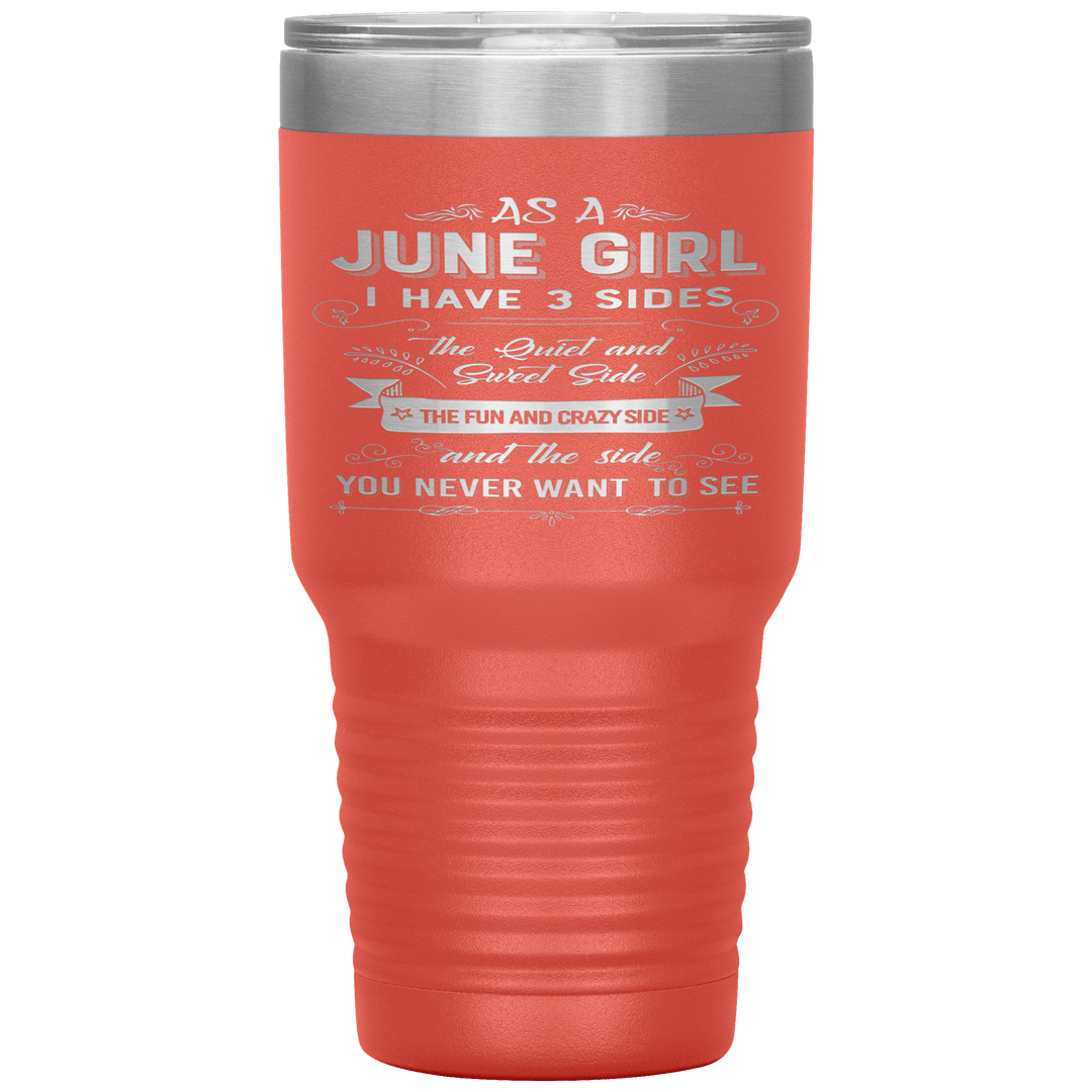 "June Girls 3 Sides'Tumbler.Buy For Family & Friends. Save Shipping. - LA Shirt Company